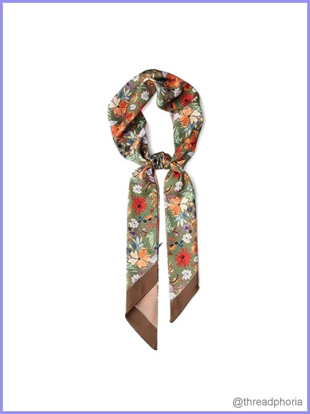 Long Silk Like Satin Scarf Hair Neck Belt Bag Accessory